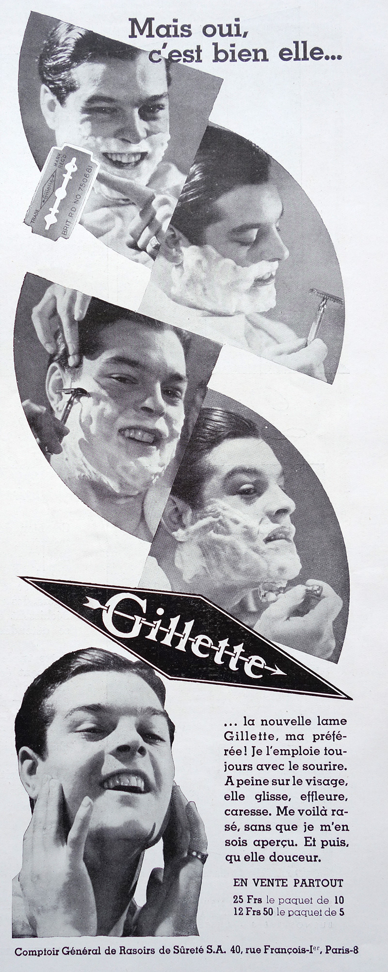 PUBLICITE ANCIENNE - Gillette © L'Illustration - 1920-1930
