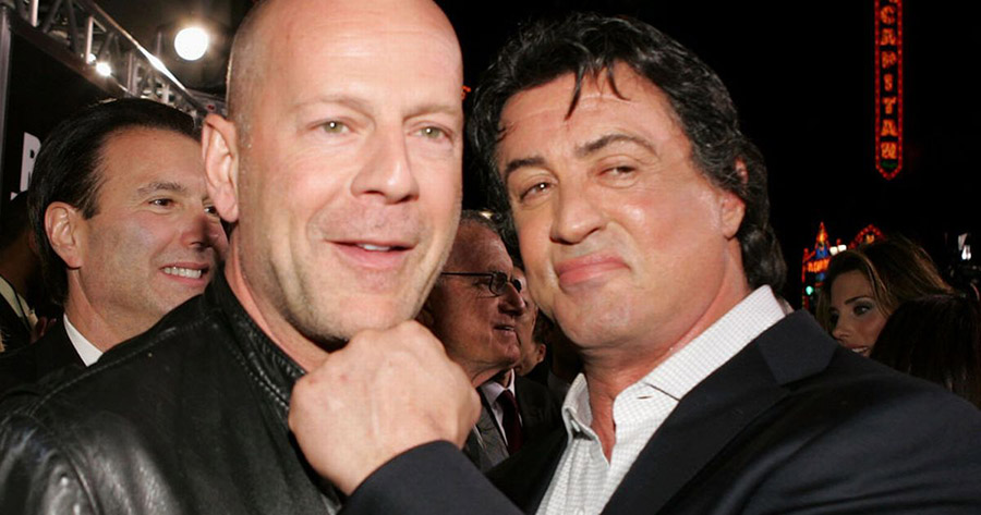 Sylvester Stallone et Bruce Willis en 2006 © Photo : Nico Genin