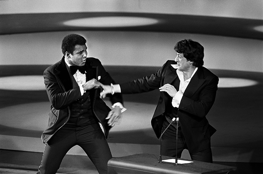 Sylvester Stallone et Cassius Clay aux Oscars - 1976 © Photo sous Copyright