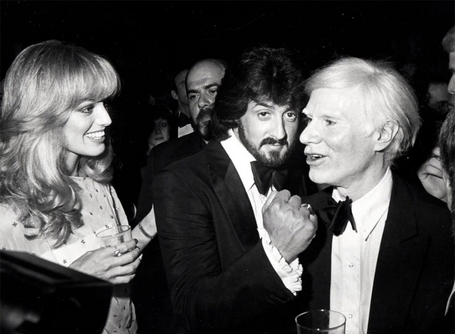 Sylvester Stallone et Susan Anton, ainsi que Andy Warhol et au Studio 54 - 1980 