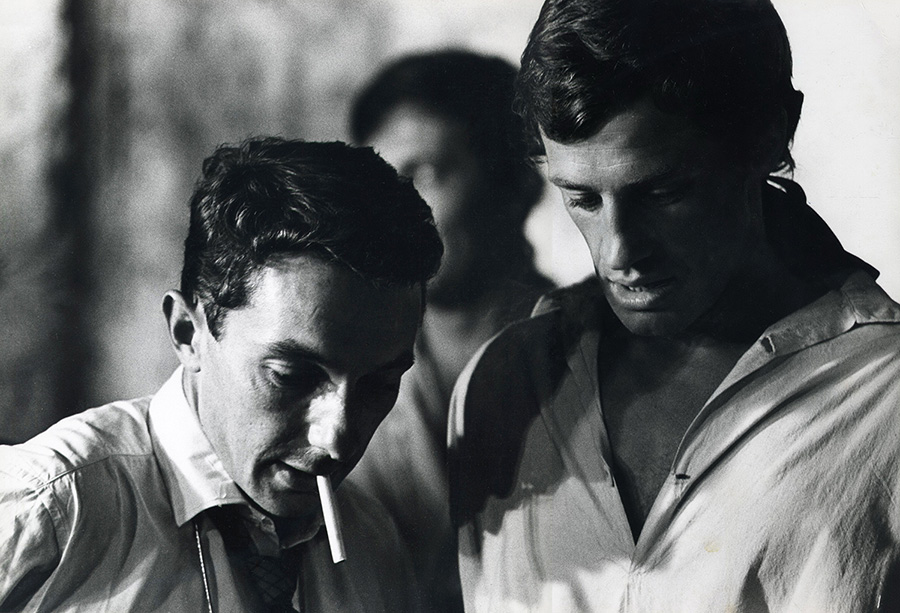Philippe de Broca et Jean-Paul Belmondo sur le tournage du film "Cartouche" © Copyright photo