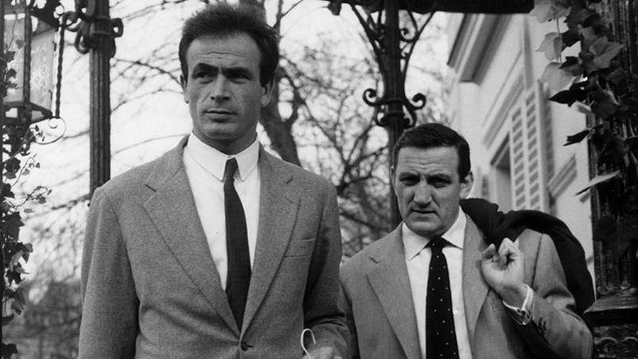 Venantino Venantini et Lino Ventura ensemble dans le film "les tontons flingueurs de Georges Lautner.