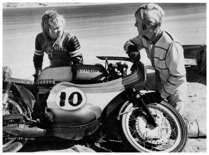 Robert Redford et sa Yamaha en 1970