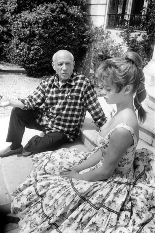 Pablo Picasso et Brigitte Bardot - 1956